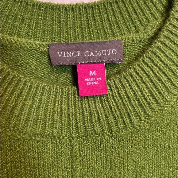 Vince Camuto Green Crew Neck Sweater Women's Size Medium - Picture 2 of 5
